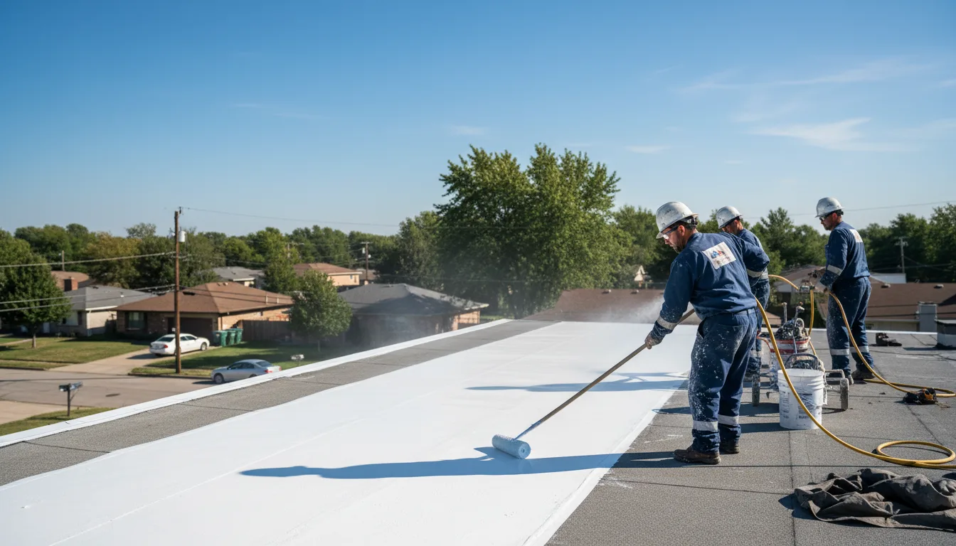 Commercial roof coating in Stone Park, IL near me